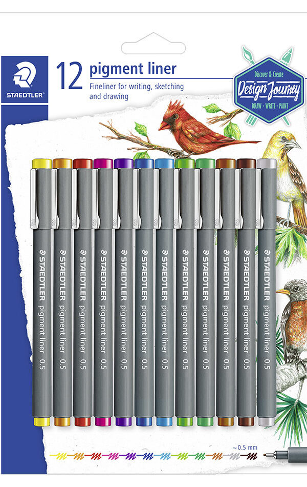 Pack de 12 Feutres Pigment Liner Staedtler