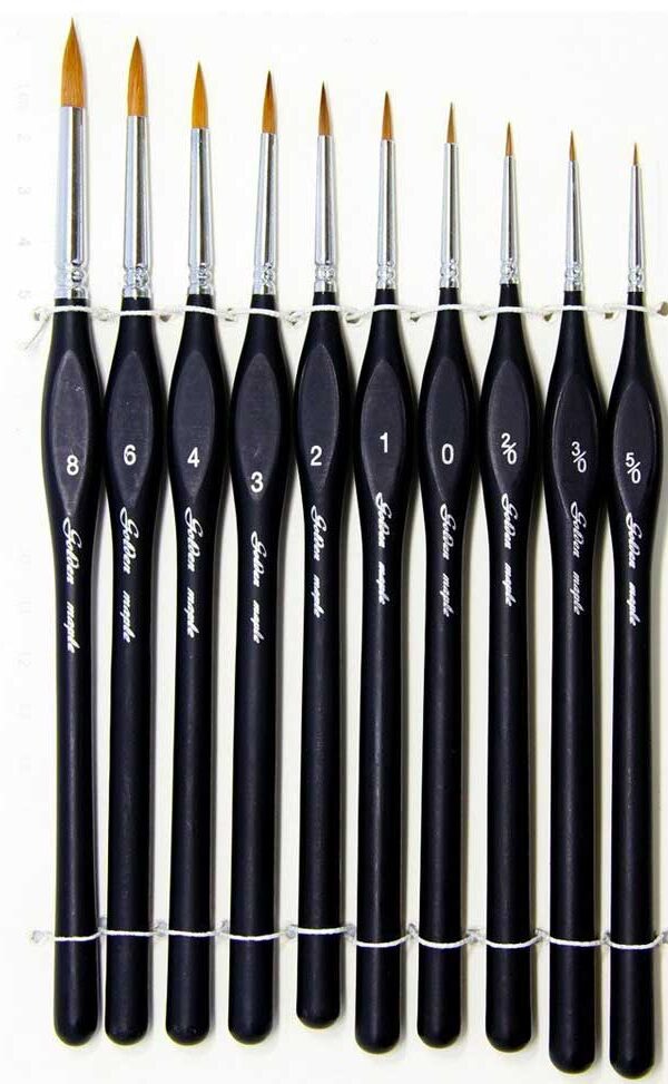 Pinceaux Peinture Professionnels Détail Pinceaux Pour Acrylique Huile Aquarelle Nail Art Pinceau de détail Ensemble,10 pièces.