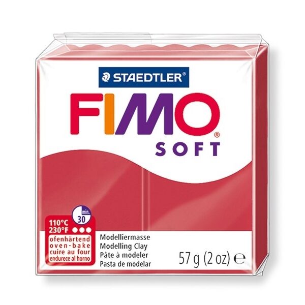 Pâte Fimo Soft 57g - Rouge Cerise - 26