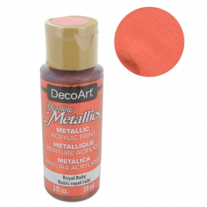 PEINTURE ACRYLIQUE MÉTALLIQUE - DECOART DAZZLING METALLICS - ROYAL RUBIS X59 ML