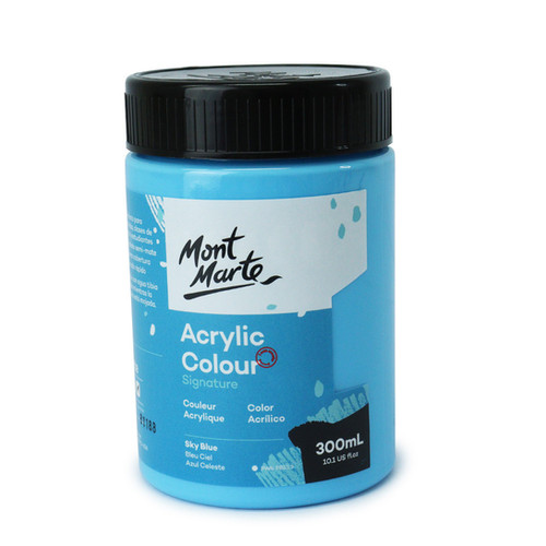 Mont Marte Signature Acrylic Paint 300ml Pot - Blanc Ciel