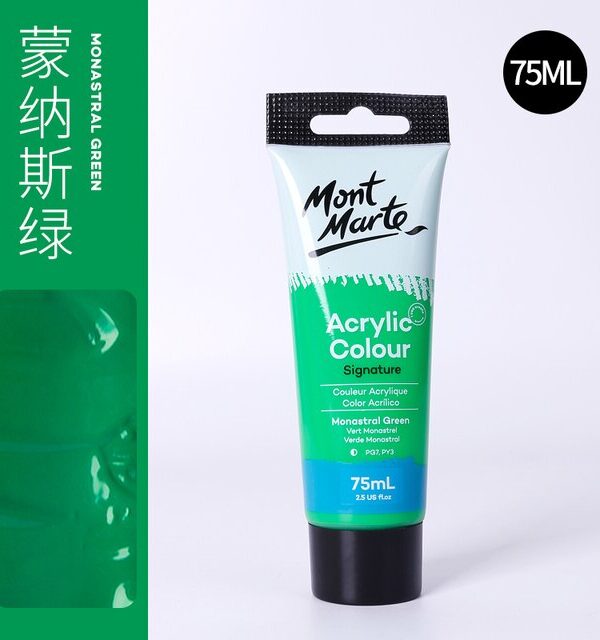 Mont Marte Studio Acrylic Paint 75ml - Vert Monastrel