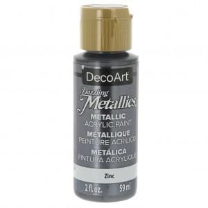 PEINTURE ACRYLIQUE MÉTALLIQUE - DECOART DAZZLING METALLICS - ZINC X59 ML