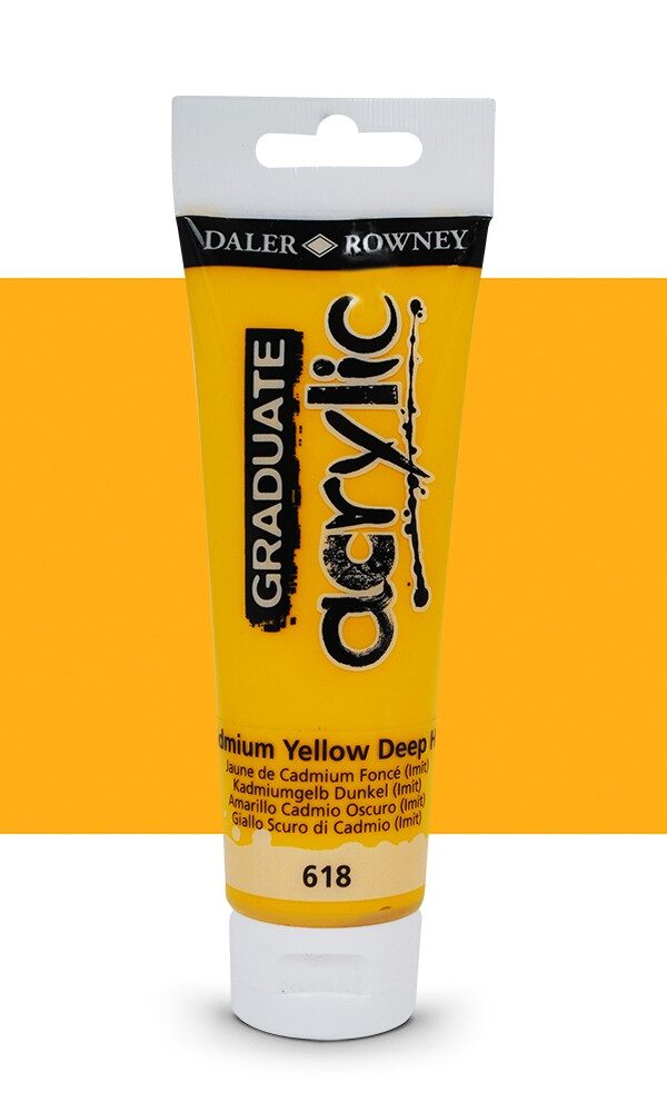 Graduate Acrylic Daler Rowney - Jaune de Cadmium Foncé