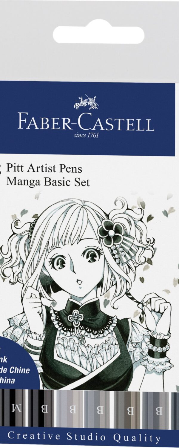 Feutre Pitt Artist Pen, boîte de 8, Manga - Faber Castell