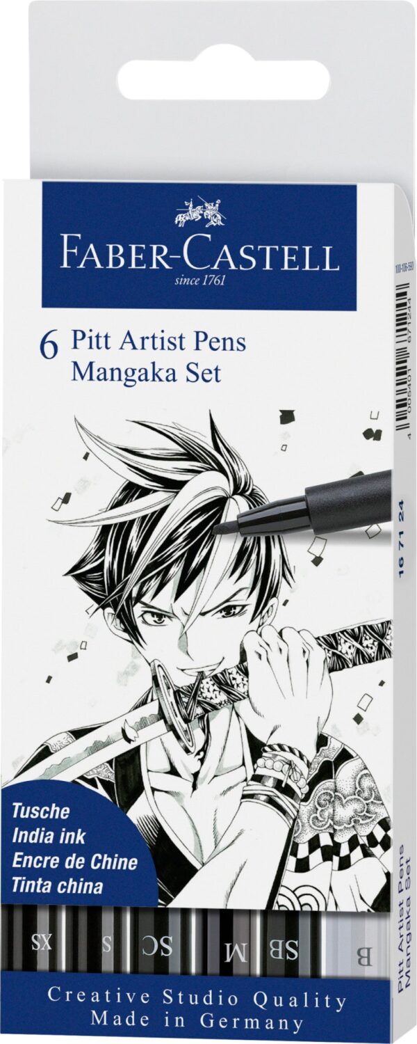 Feutre Pitt Artist Pen, boîte de 6, Mangaka - Faber Castell