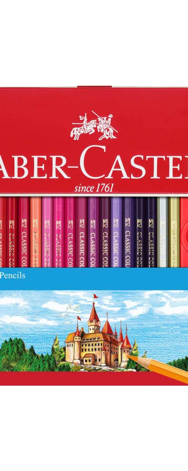 Boîte métal 48 crayons de couleur hexagonaux - Faber Castell