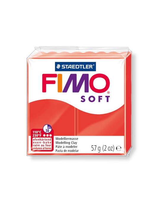 Pâte Fimo Soft 57g - Rouge Indien - 24