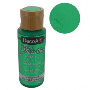 PEINTURE ACRYLIQUE MÉTALLIQUE - DECOART DAZZLING METALLICS - VERT CRISTAL X59 ML