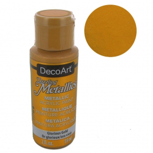 PEINTURE ACRYLIQUE MÉTALLIQUE - DECOART DAZZLING METALLICS - OR GLORIEUX X59 ML