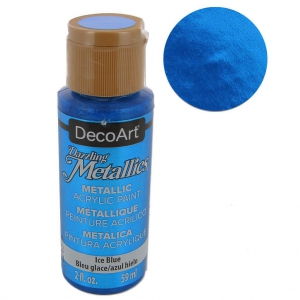 PEINTURE ACRYLIQUE MÉTALLIQUE - DECOART DAZZLING METALLICS - ICE BLUE X59 ML