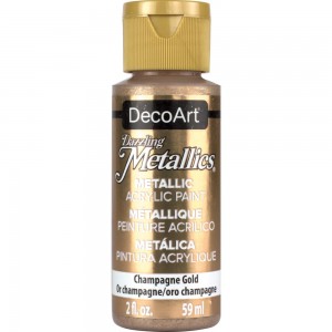 PEINTURE ACRYLIQUE MÉTALLIQUE - DECOART DAZZLING METALLICS - OR CHAMPAGNE X59 ML