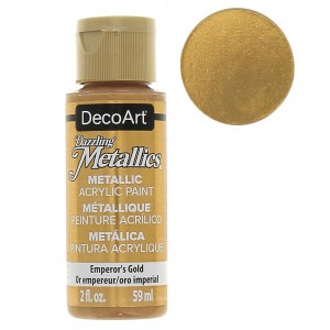 PEINTURE ACRYLIQUE MÉTALLIQUE - DECOART DAZZLING METALLICS - OR EMPEREUR X59 ML