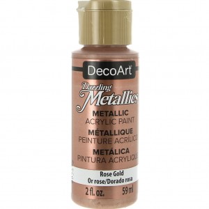 PEINTURE ACRYLIQUE MÉTALLIQUE - DECOART DAZZLING METALLICS - ROSE GOLD X59 ML