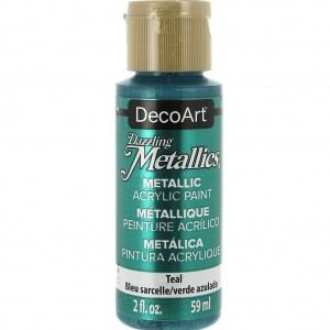 PEINTURE ACRYLIQUE MÉTALLIQUE - DECOART DAZZLING METALLICS - Bleu Sarcelle X59 ML
