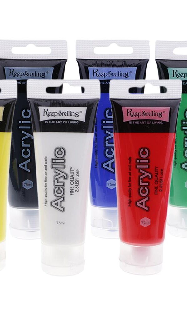 Set de 6 Couleurs Acryliques 75 ml - Keep Smiling