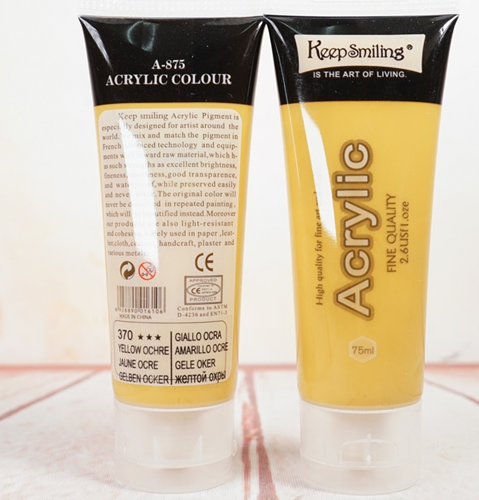 Peinture Acrylique KeepSmiling 75ml - Jaune Ocre - 370