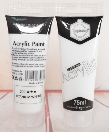 Peinture Acrylique KeepSmiling 75ml - Blanc de Titane - 202