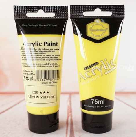 Peinture Acrylique KeepSmiling 75ml - Jaune Citron - 320