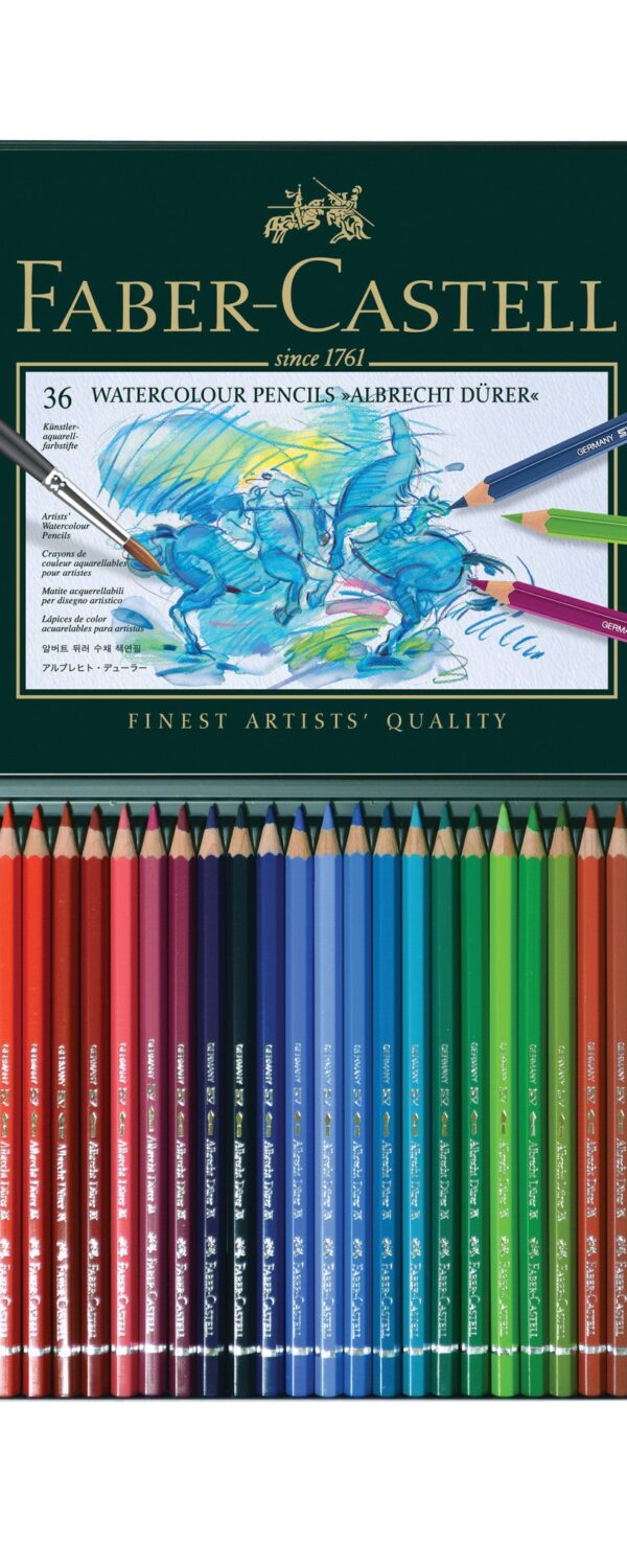 Crayons aquarellable Albrecht Dürer boîte métal de 36 - Faber Castell