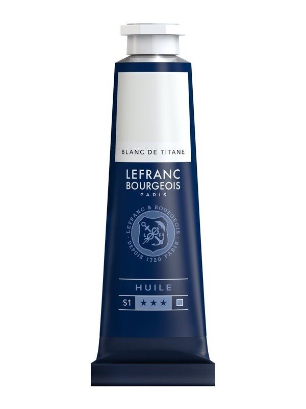Peinture à l'huile Fine blanc de titane 40ml - Lefranc & Bourgeois