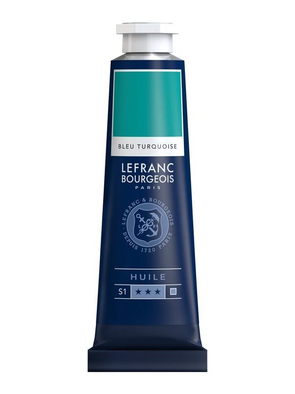 Peinture à l'huile Fine Bleu Turquoise 40ml - Lefranc & Bourgeois