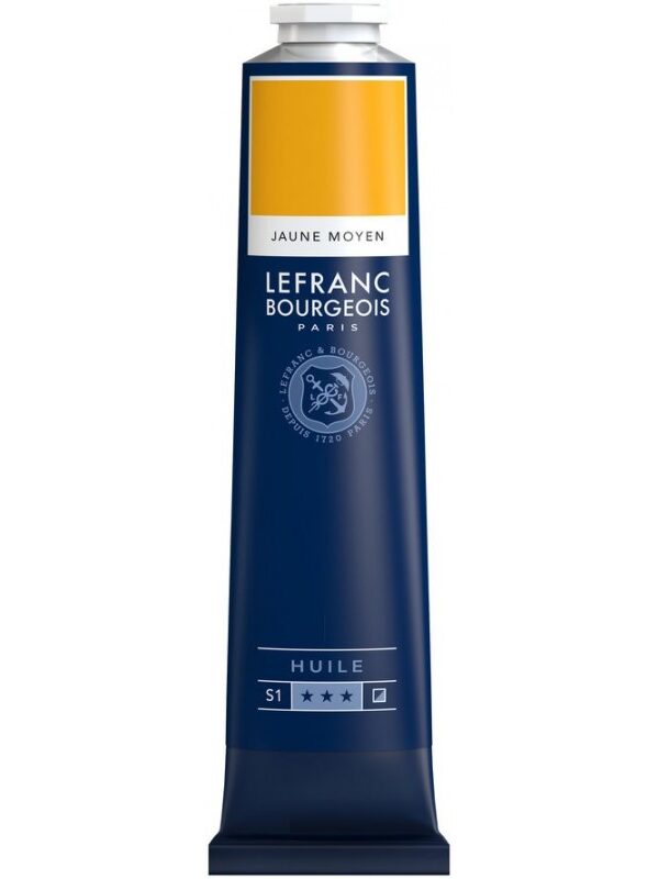 Peinture à l'huile Fine Jaune Moyen 150ml - Lefranc & Bourgeois