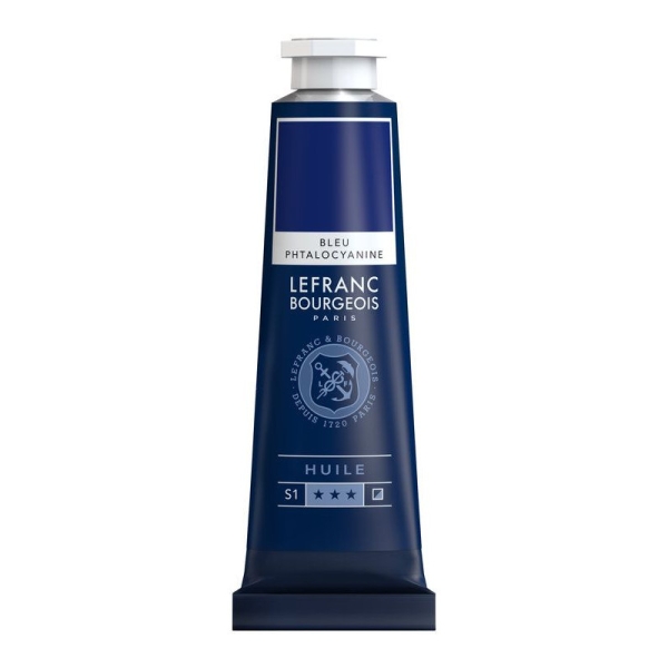 Peinture à l'huile Fine Bleu Phtalocyanine 40ml - Lefranc & Bourgeois