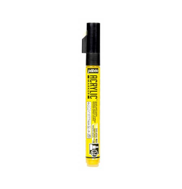 Marqueur peinture acrylique multi-support – Pébéo - Pollen Jaune Foncé 1.2
