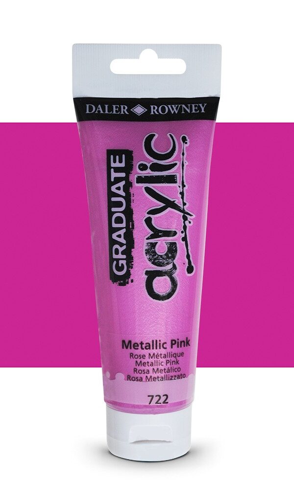 Graduate Acrylic Daler Rowney - Rose Métallique