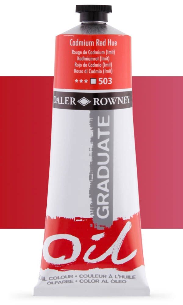 Peinture à L'huile Daler Rowney 200ml - Rouge De Cadmium 503