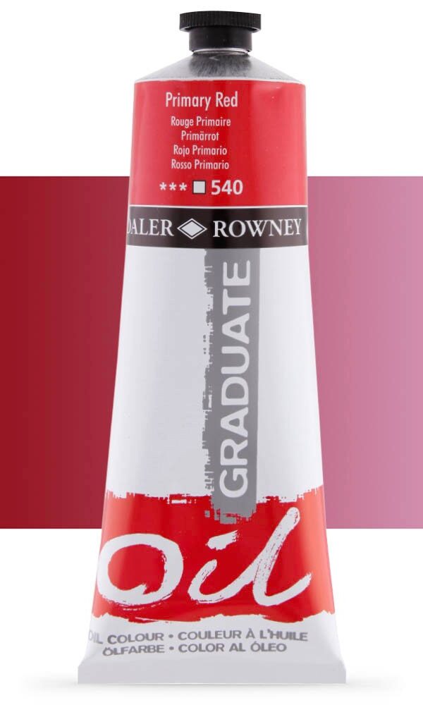 Peinture à L'huile Daler Rowney 200ml - Rouge Primaire 540