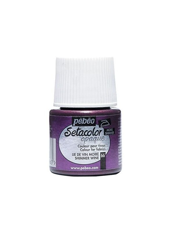 Pebeo Setacolor Opaque Moiré 45 ML - Lie de Vin Moiré #66