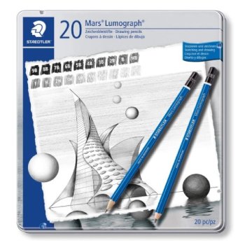 Pack de 20 crayons à dessin Mars Lumograph de Staedtler