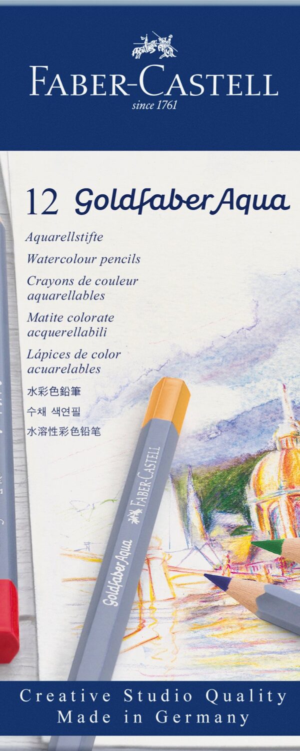 Crayon Goldfaber Aquarelle boîte métal de 12 pièces - Faber Castell