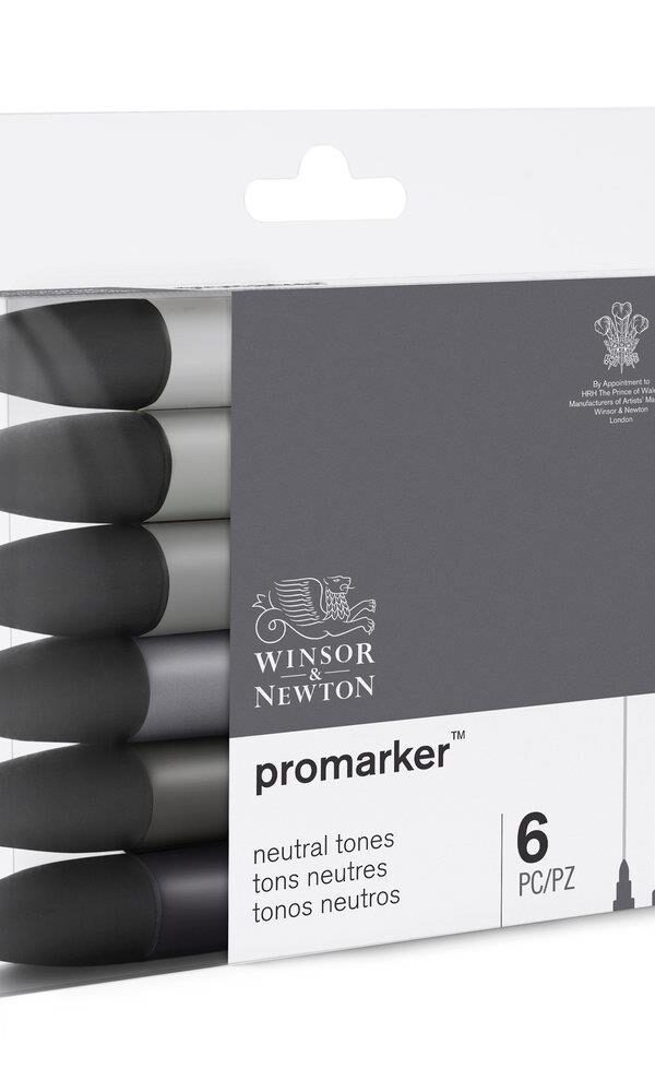 Winsor & Newton ProMarker 6 tons neutres